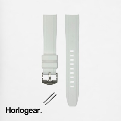 WHITE Rubber Watch Strap Band for Omega Swatch Speedmaster MoonSwatch Moonwatch