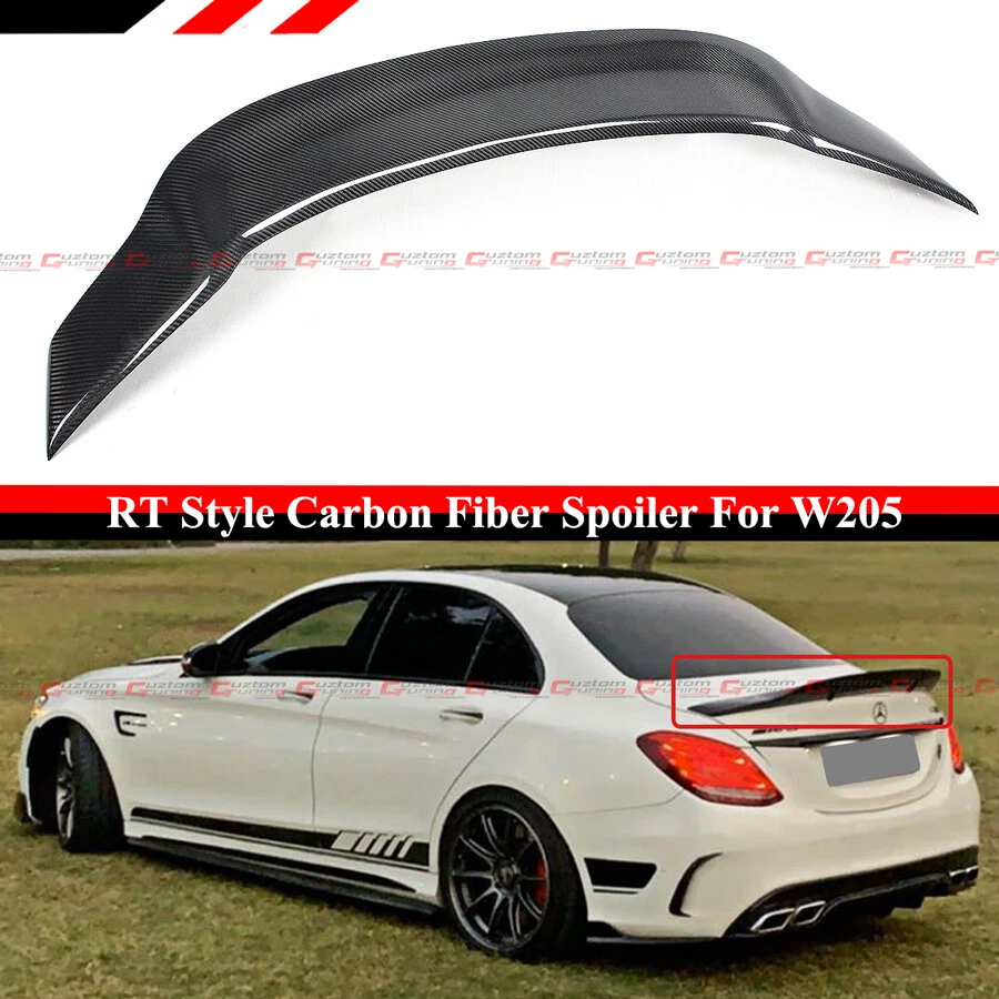 PARA MERCEDES BENZ W205 C63 AMG 2015-2021 ESTILO R ALERÓN MALETERO FIBRA CARBONO Foto 2 de 4