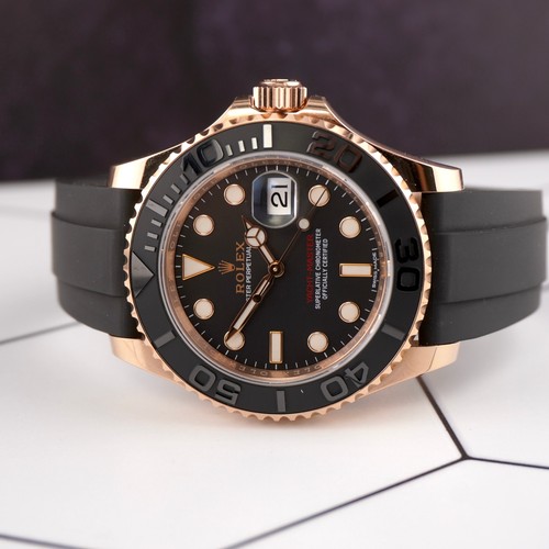 Rolex Yacht-Master 40mm Rose Gold Oysterflex Bracelet Mens Watch 116655 - Picture 11 of 13