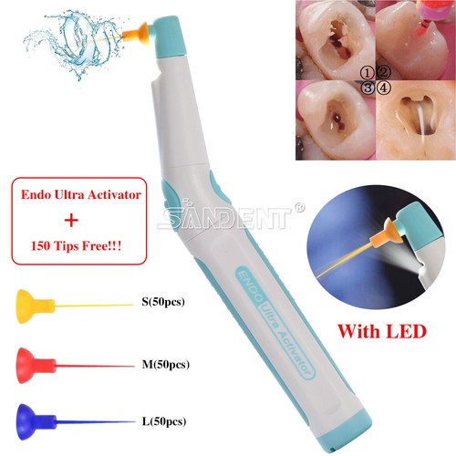 Dental LED Endo Ultra Activator Root Canal Irrigator Ultrasonic Sonic 150 Tips - Foto 3 di 24
