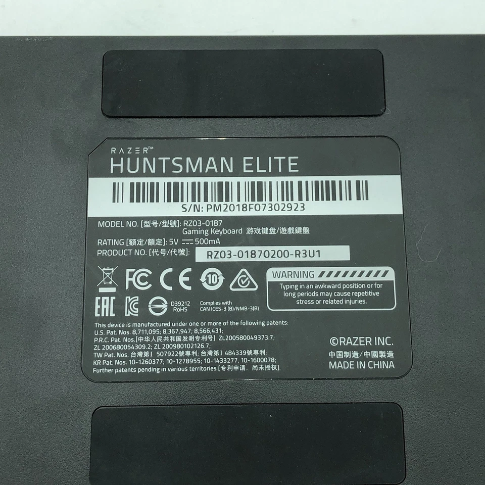 Razer Huntsman Elite RGB Gaming Keyboard RZ03-0187 Wired Mechanical TESTED WORKS - Image 2 of 4