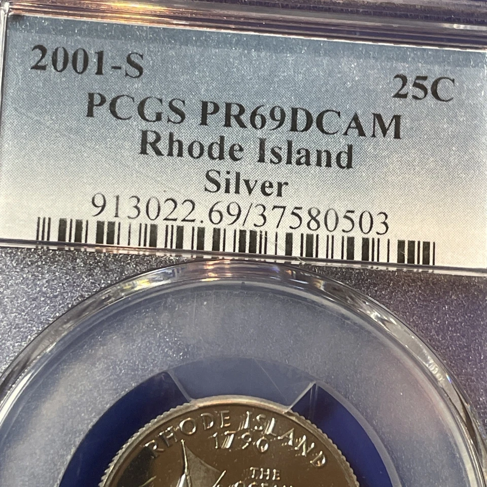 2001-S Rhode Island Quarter PCGS MS69 DCAM & 1986 Kennedy Proof DCAM - Image 2 of 4