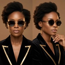 Vintage oval frames for luxury events and chic styling Women Sunglasses Lady's