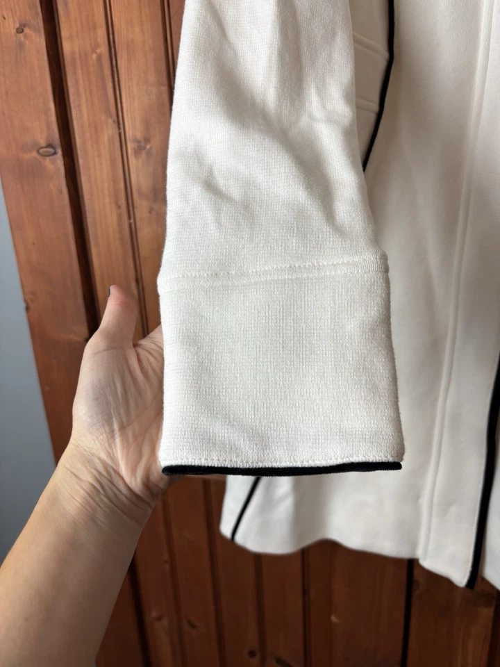 Chaquetón INC International Concepts blanco para mujer talla pequeña 100 % algodón nuevo con etiquetas Foto 4 de 4