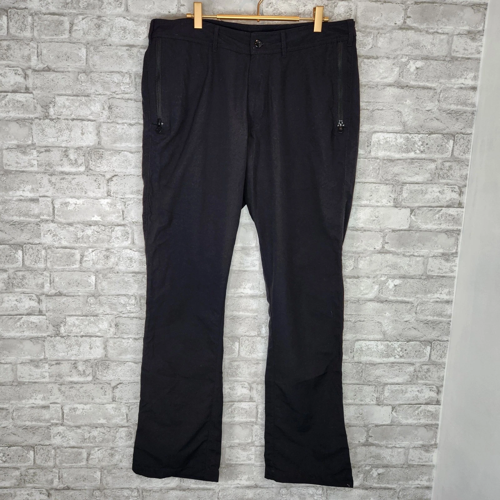Clothing Arts PCubed Pants Pick-Pocket Proof Black Nylon Technical Travel 34x32