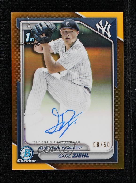 2024 Bowman Draft Chrome Prospect Gold Refractor 8/50 Gage Ziehl #CPA-GZ Auto
