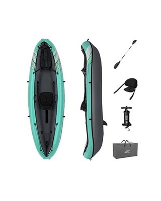 Hydro-Force Ventura Elite X1 Inflatable Kayak Set Teal/Gray w/ Paddle & Pump NIB
