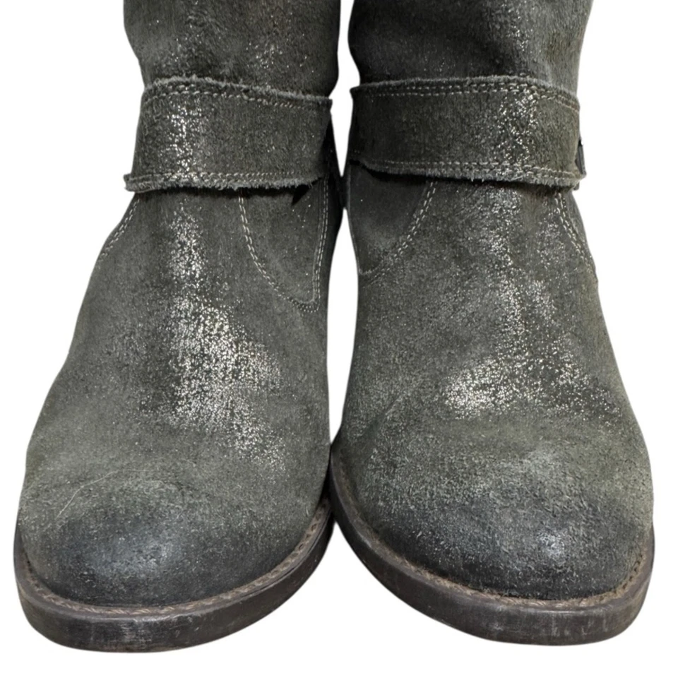 Botines occidentales Naughty Monkey de cuero metálico detalle de hebilla talla 9 Foto 3 de 4