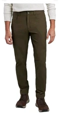 KIRKLAND SIGNATURE MEN'S STRETCH TECH PANT SIDE AND BACK ZIPPER POCKET.