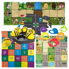 Bee-Bot Robot Class Pack w/ Modular Road, Pen Holders 3 Mats - STEM Coding Toy