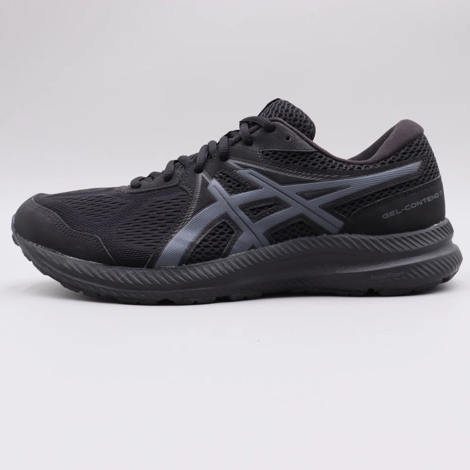 Zapatillas deportivas ASICS GEL CONTEND 7 para hombre talla 9,5 extra anchas negras EE. UU. Foto 3 de 4
