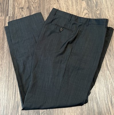 Canali 100% Wool 34x30 Chocolate Brown Dress Pants Slacks Classic Tailored Italy