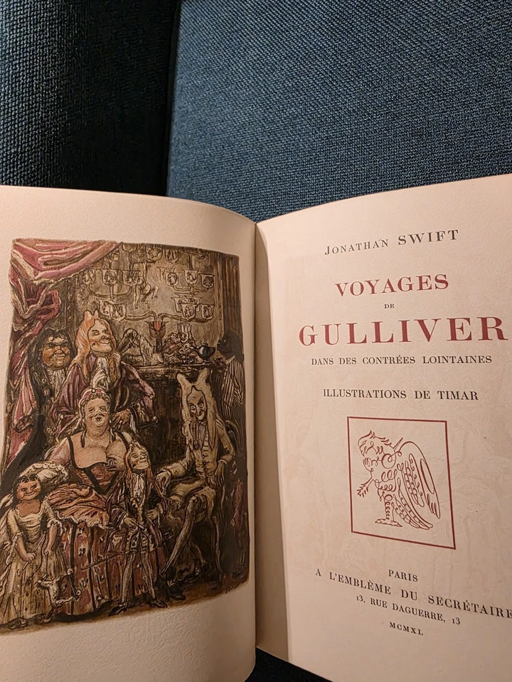 Jonathan Swift – Voyages de Gulliver (1941) – 2 vol. + portefeuille... - Photo 2/4