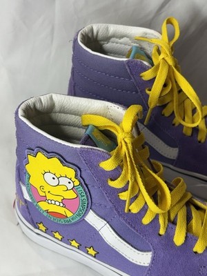 VANS The Simpsons x Sk8- High Top Lisa For President Size 3.5 Mens 5 Womans