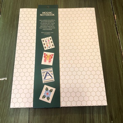LOVE X JUNE NWT Mosaic Notebook Journal with Colorful Sticker Sheets