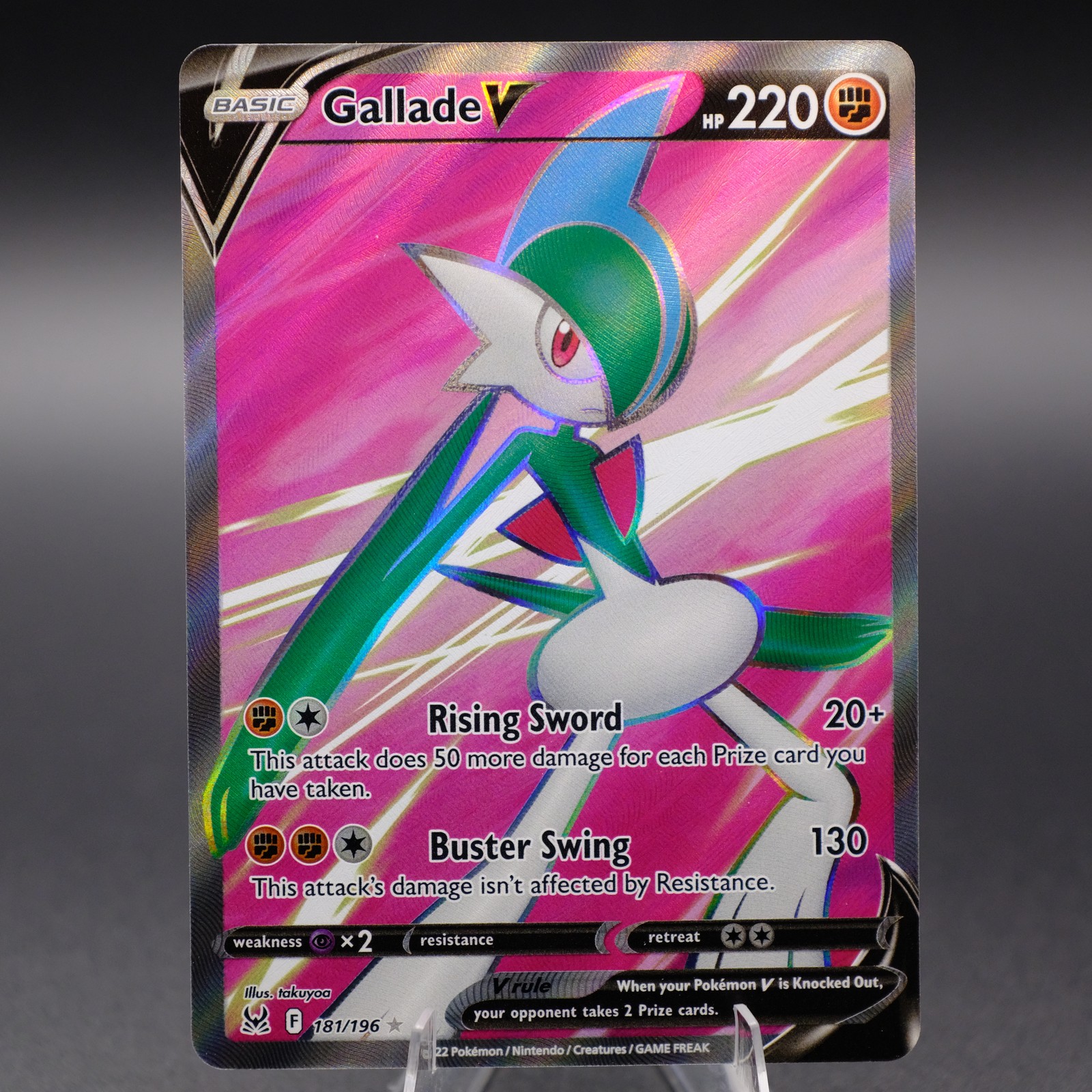 Gallade V (Full Art) 181/196 Ultra Rare SWSH11: Lost Origin Pokemon TCG NM