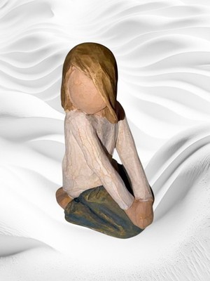 Willow Tree Joyful Child Girl Figurine Kneeling Susan Lordi DEMDACO 2008