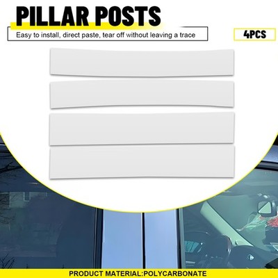 4PC Chrome Pillar Posts Door Trim Cover Kits For 2007-14 Cadillac Escalade SUV X