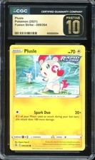 Pokemon TCG Fusion Strike #089 Plusle Non-Holo Minun CGC 10 PRISTINE