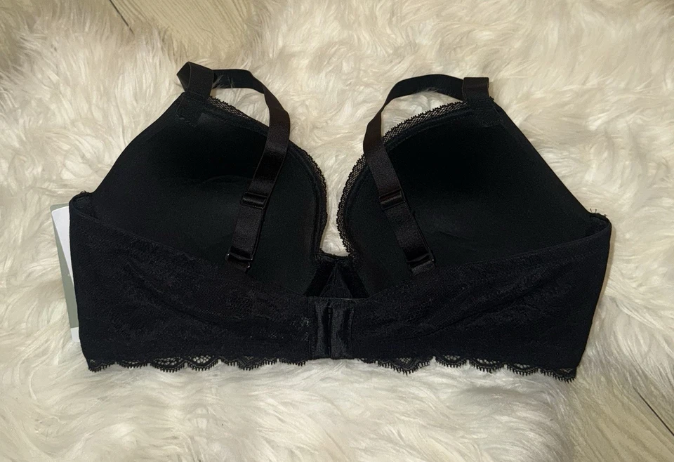 Calvin Klein QF1444 Seductive Comfort Lace Demi Lift Bra UW Womens 38D Black New - Image 4 of 4