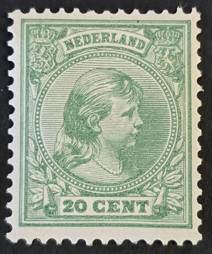 NETHERLANDS 1891-1894 Mint NH 20c Yellow Green NVPH #40 CV €675 VF