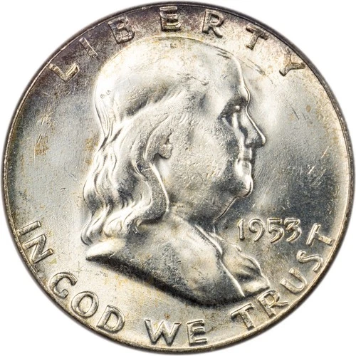 1953 Franklin Half Dollar - PCGS MS63 - Brilliantly Uncirculated!