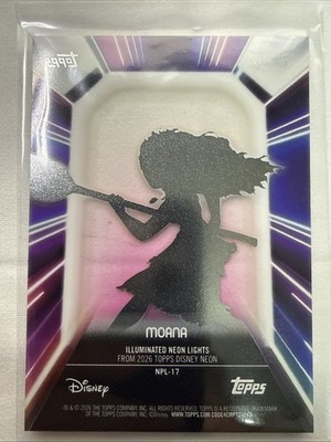 Moana Topps 2026 Disney Illuminated #NPL-17 Neon Lights Insert