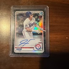 2020 Bowman Draft Justin Foscue 1st Black Auto /75 Texas Rangers