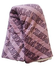 VICTORIA'S SECRET PINK LOGO COZY PLUSH SHERPA BLANKET THROW SUMMER 2025 50"x 60"
