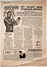 Mike Marvel Magazine Ad Dynaflex Method Bodybuilding 1950s Fitness