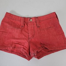 Vintage Maverick RED Denim Short Shorts Cowgirl Festival Size 11 BOOTY SHORTS
