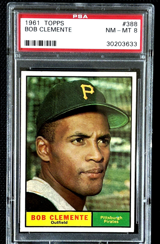 1961 Topps #388 Roberto Clemente PSA 8 Vintage HOF Baseball Card Set Break