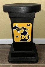 University Of Michigan 19” Plant Pedestal Stand Handmade Crafted Man Cave Tough