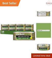 Yellowfin Tuna in Extra Virgin Olive Oil Cans 4.5oz Pack of 12 Protein