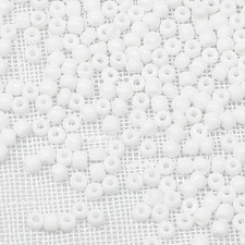 White Beads Size 8/0 Crafts Glass Seed Beads 3mm for Jewelry Making Total About