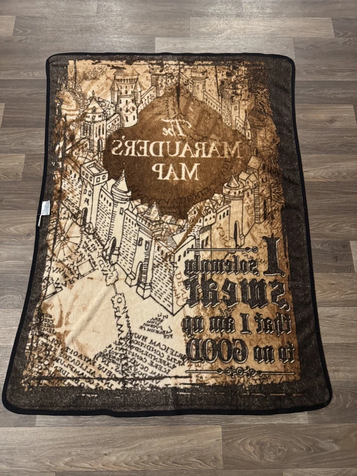 Harry Potter Merodeadores Mapa Polar Manta Lanzar Merodeadores Mapa Mago de Hogwarts Foto 3 de 4