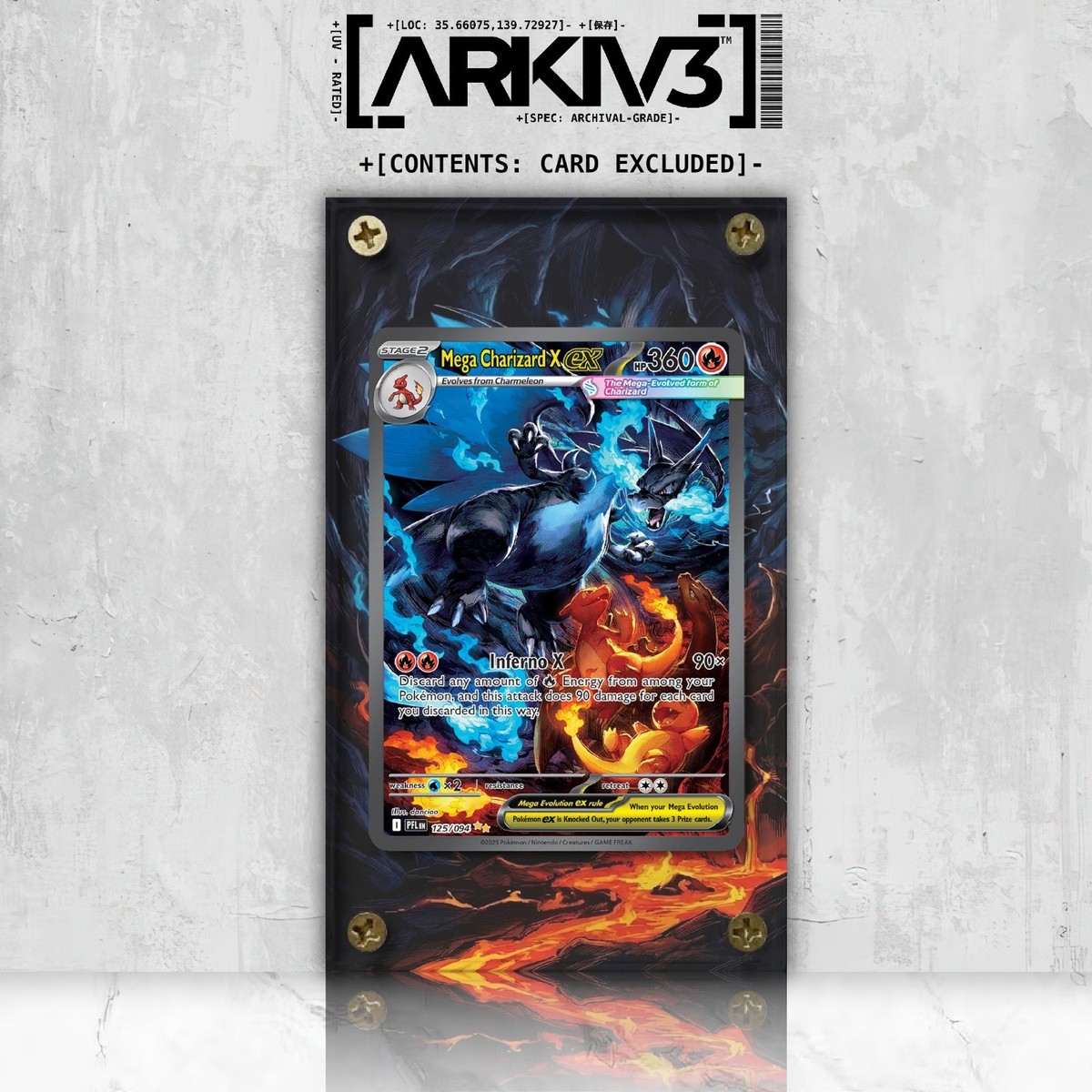 black and blue rare mega ex pokemon cards Charizard X (125/094) Special Illustration Extended Art Display RaritySpecial Illustration Rare Hit Points340 HP Fighting Aura Jab (130) Attach up to 3 Basic Fighting Energy cards from your discard pile to your Benched Pokemon in any way you like Mega Excadrill ex - Pitch