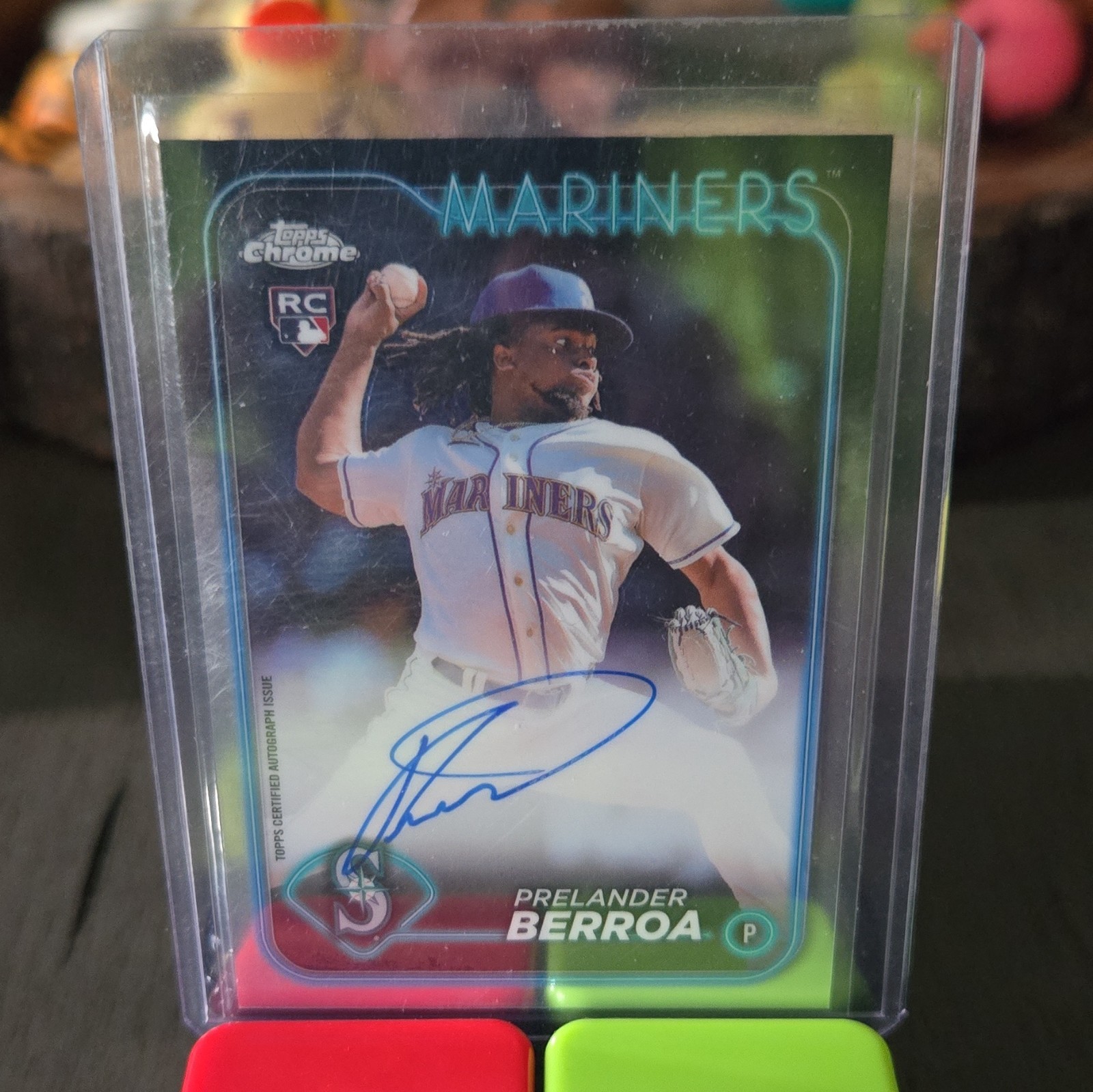 Topps 2024 Chrome Rookie Autographs RA-PB Prelander Berroa RC Mariners Auto