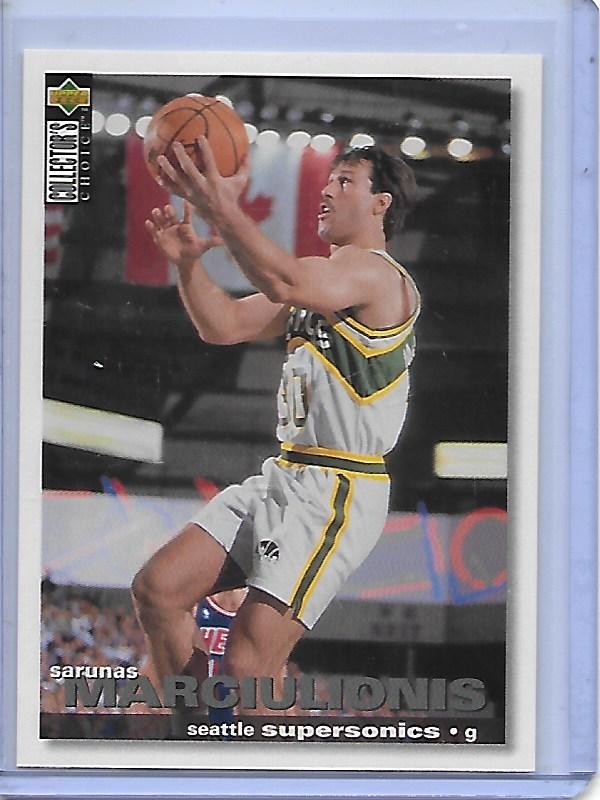 SARUNAS MARCIULIONIS RARE 1995-96 Upper Deck CC JAPANESE 150 Seattle Supersonics