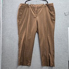 Talbots Women Pants 24W Brown Polyester Wool Dress Pants 29" Inseam NWT