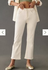 NWT Pilcro Yaya Mid Rise Kick Flare Crop Jeans White 25 Tall