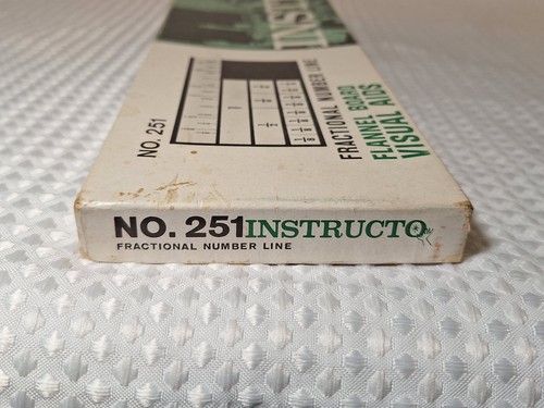 Pannello flanella INSTRUCTO vintage 1967 ausili visivi numero frazionario linea feltro 251 - Foto 9 di 19