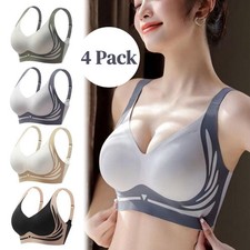Women Wireless Bra Comfortable Push Up Seamless Full Coverage Padded Tshirt Bra
