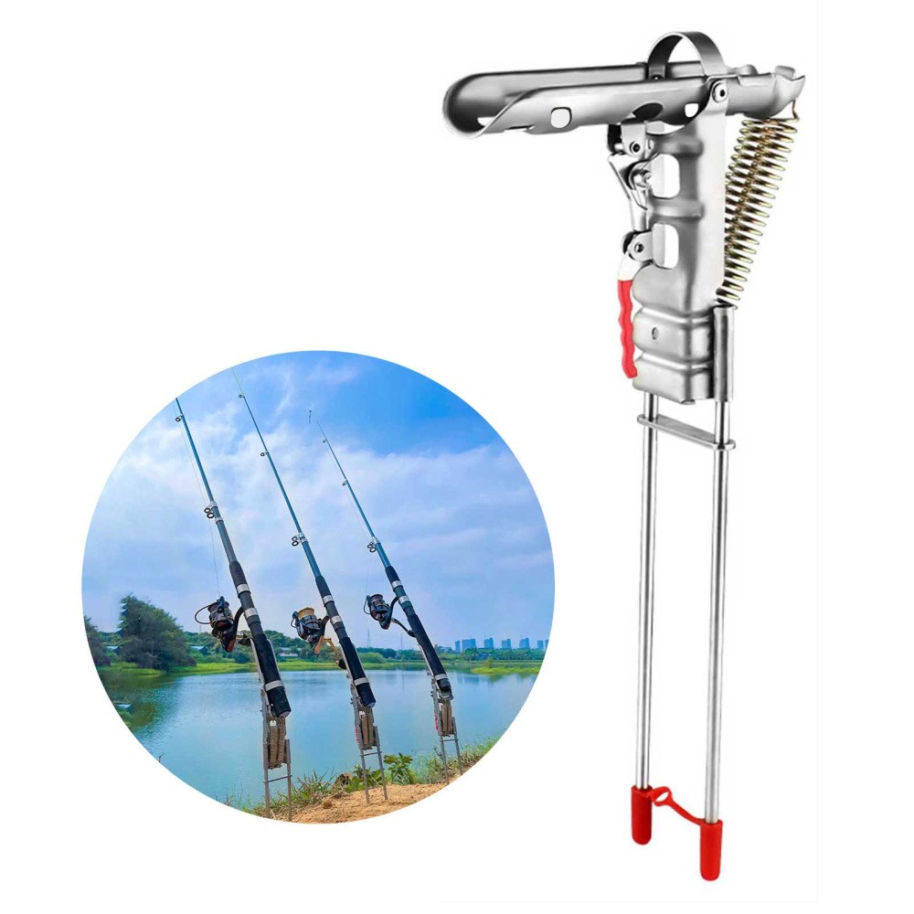 Automatic Fishing Rod Holder Stainless Steel Double-Spring Fish Pole Bracket US Automatic Fishing Rod Holder Stainless Steel Double-Spring Fish Pole Bracket US