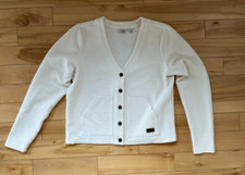 Vintage LL Bean Cream Colored Button Down Cardigan Size M Women  s