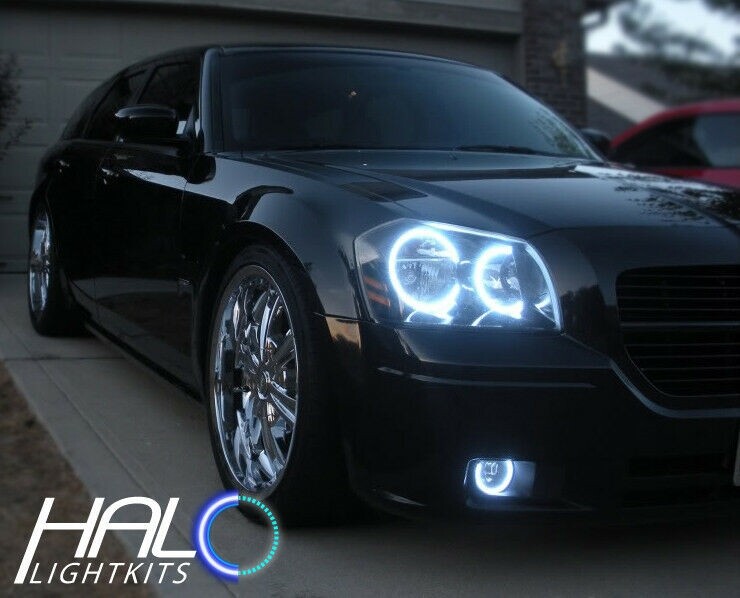 2008 DODGE MAGNUM COLORSHIFT LED LIGHT HEADLIGHT HALO KIT 4 Rings by ...