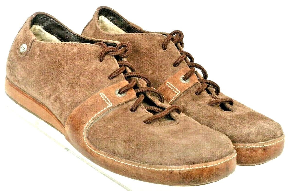UGG Wyatt Track Brown Suede Lace Up Oxford Shoes Size 13 Men main image 4
