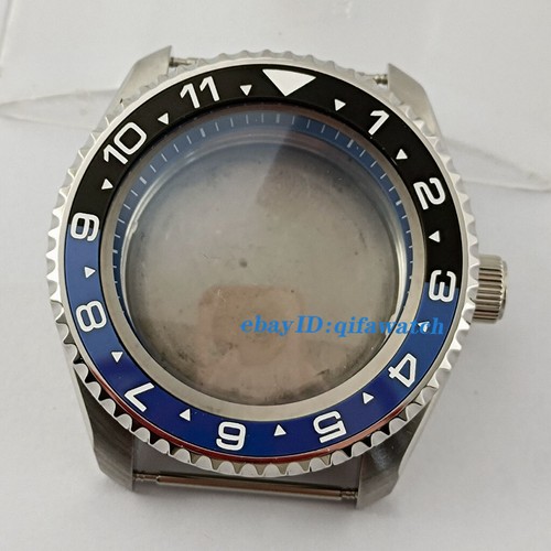 42 mm bisel de cerámica plateado doble cúpula zafiro estuche reloj movimiento NH35 NH36 - Imagen 50 de 78