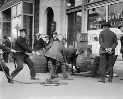 Liquor Raid PROHIBITION AGENTS Moonshine Whiskey Vintage Photograph 8x10 