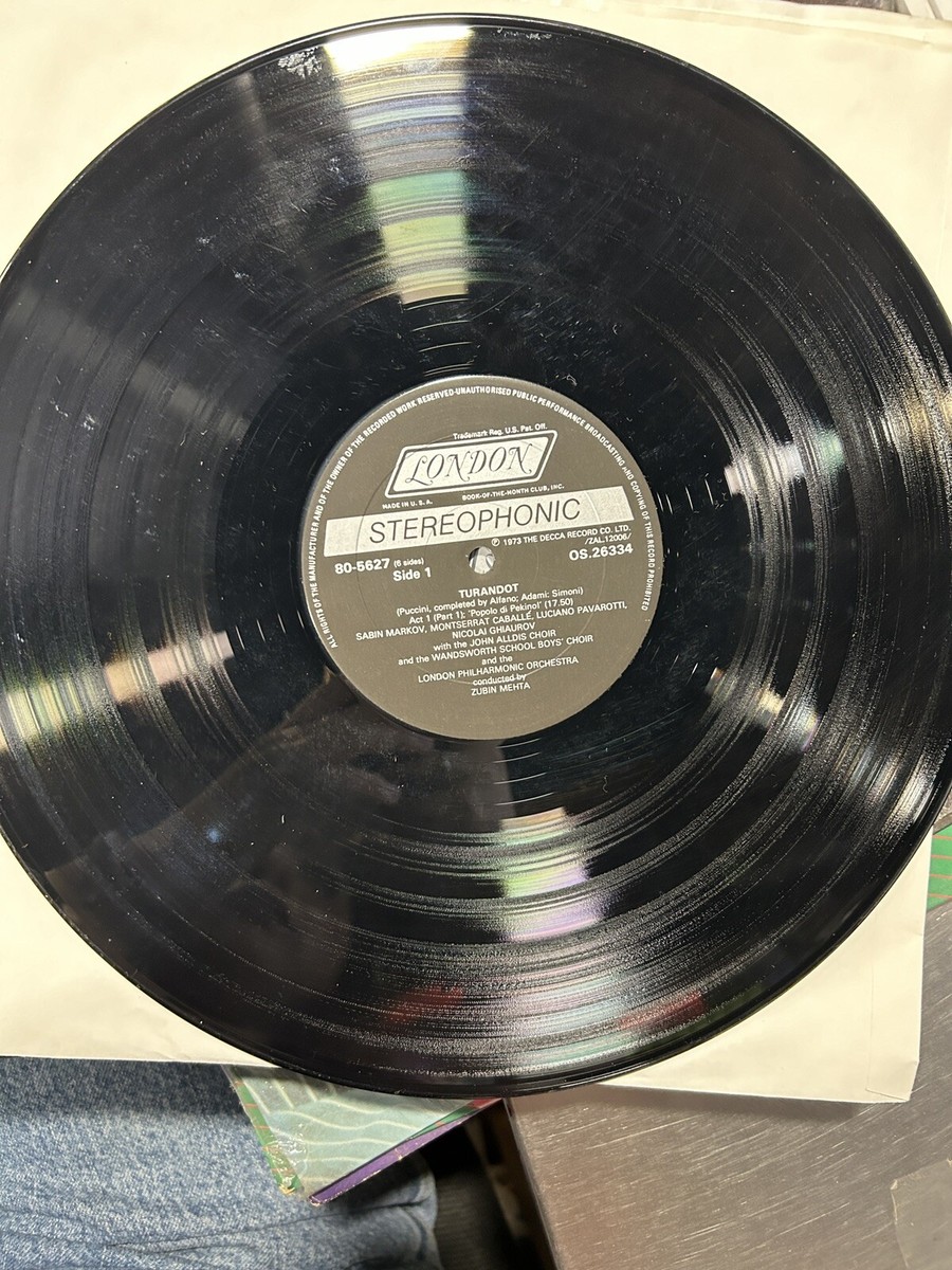 Puccini Turandot Pavarotti Mehta Pears Sutherland Lp Record